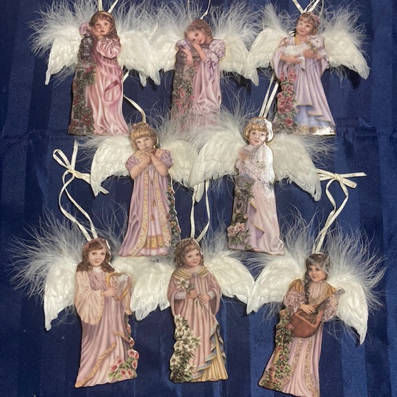 8 Bradford Exchange Heavenly Innocence Angel Ornaments - Picture 1 of 7